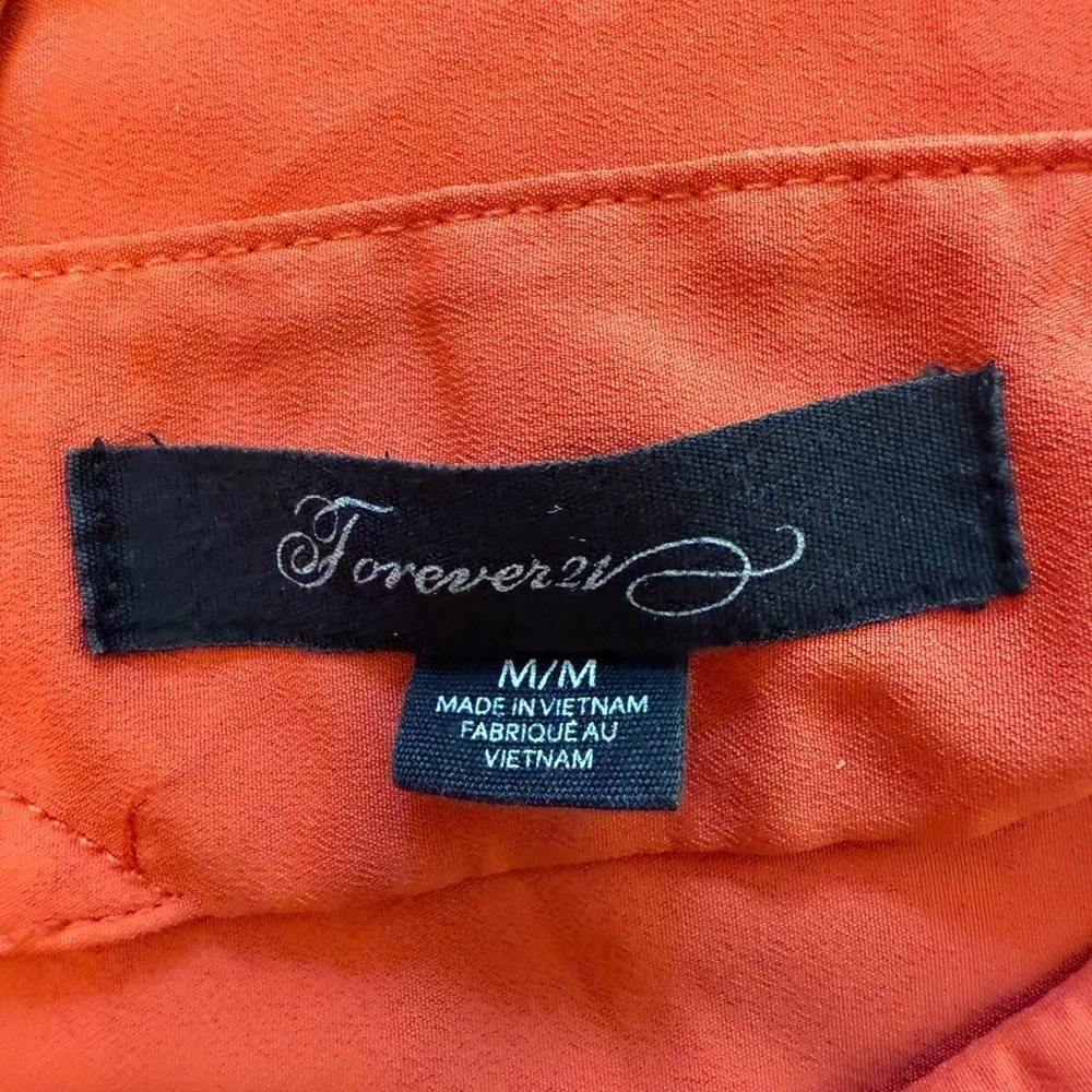 Medium Women's Forever 21 Orange Sleeveless Top - Picture 6 of 7